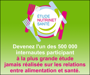 Affiche de l'étude Nutrinet ** Bannière Etude Nutrinet **